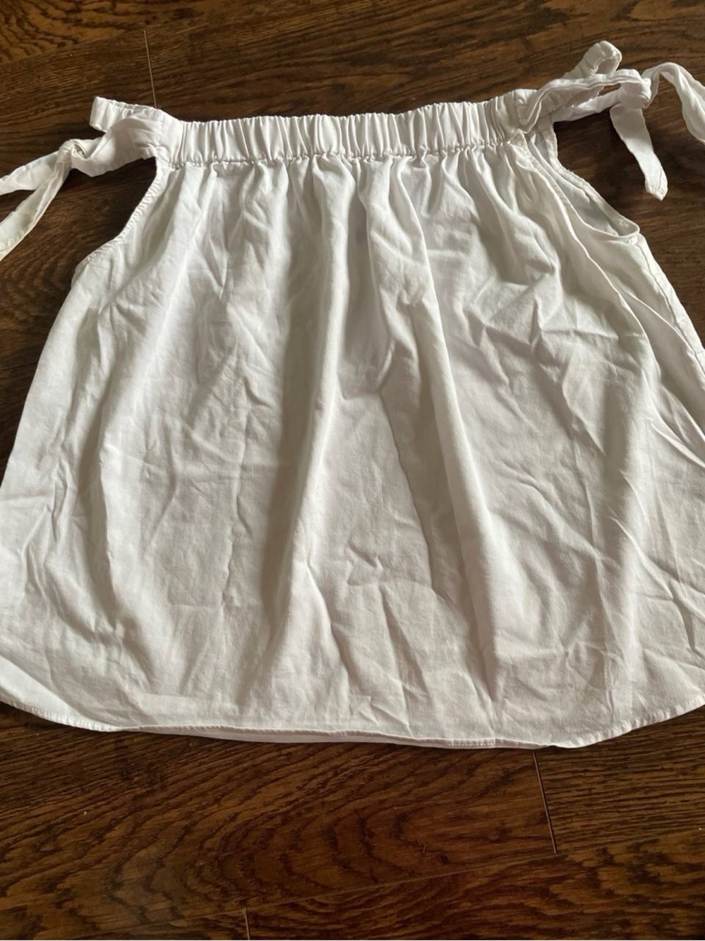 Dynamite White Tie-Shoulder top